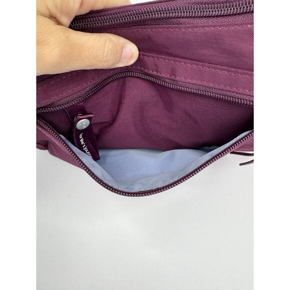 Baggallini Everyday Crossbody Bag Small Hobo Nylon Plum Purple Travel Purse - Picture 7 of 13